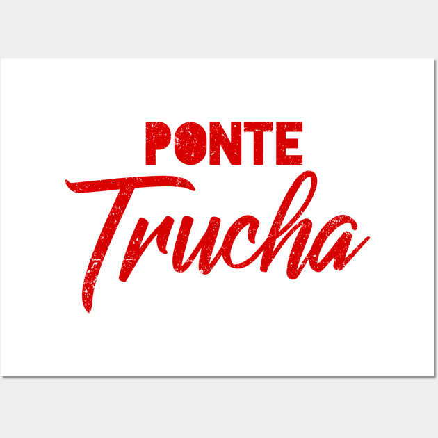 Ponte Trucha - vintage red design Wall Art by verde